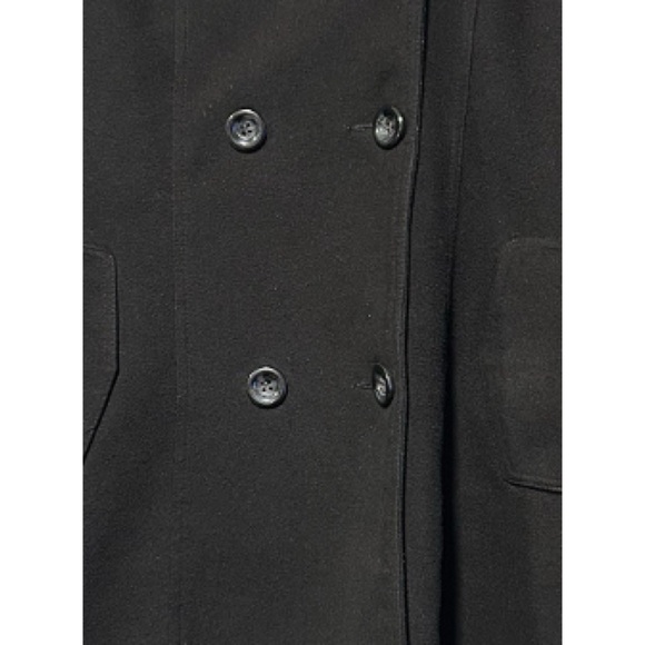 MaxMara Black Wool Blend Double-Breasted Plaid Lined Hooded Coat Size XL - Picture 4 of 9